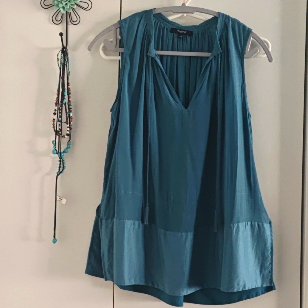 Madewell 100% Silk Womens Tank Blouse Top.